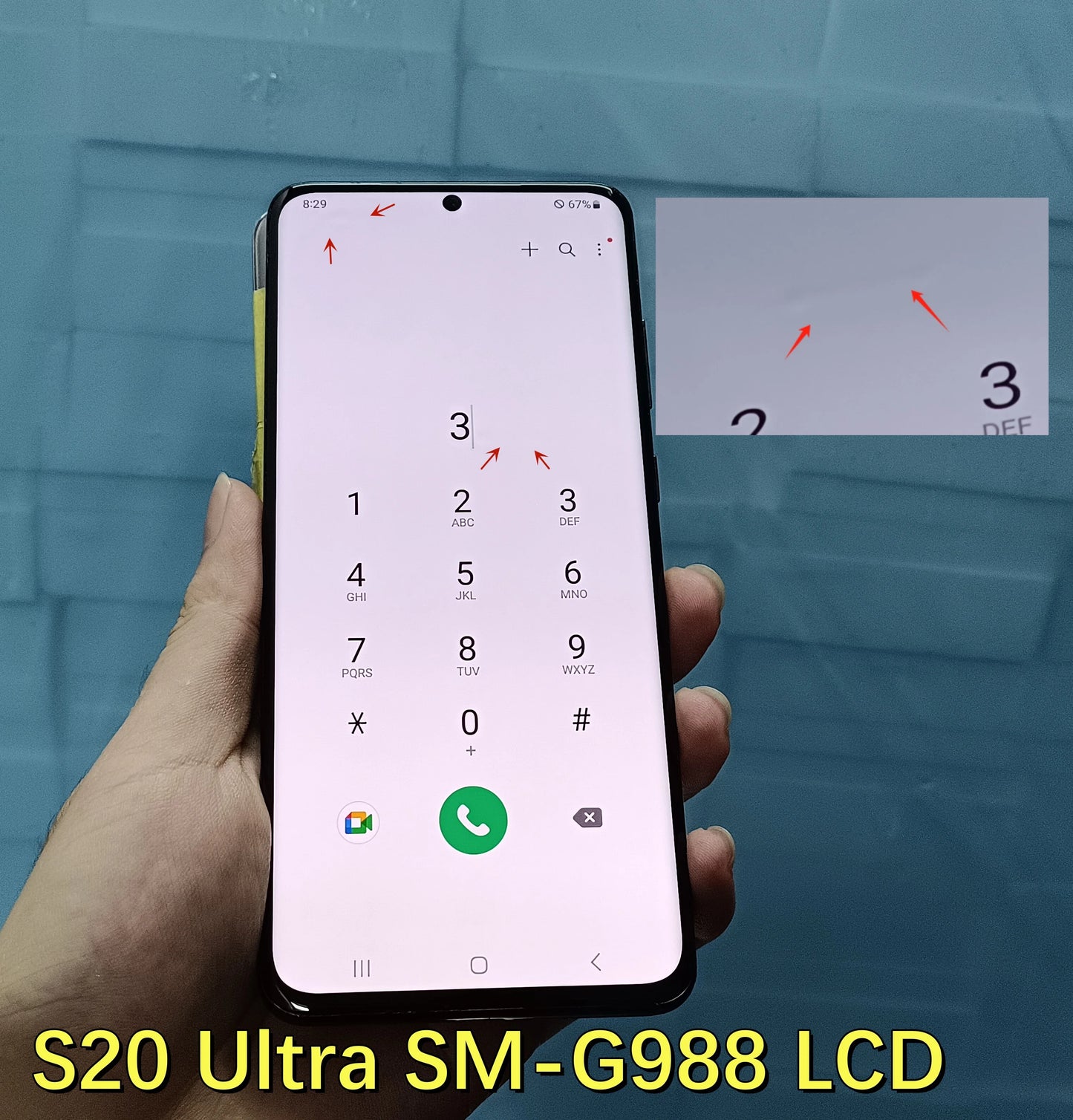 100% Work For Samsung Galaxy S20 Ultra G988 G988F LCD Display Touch Screen Digitizer Assembly For Samsung S20Ultra LCD With Line