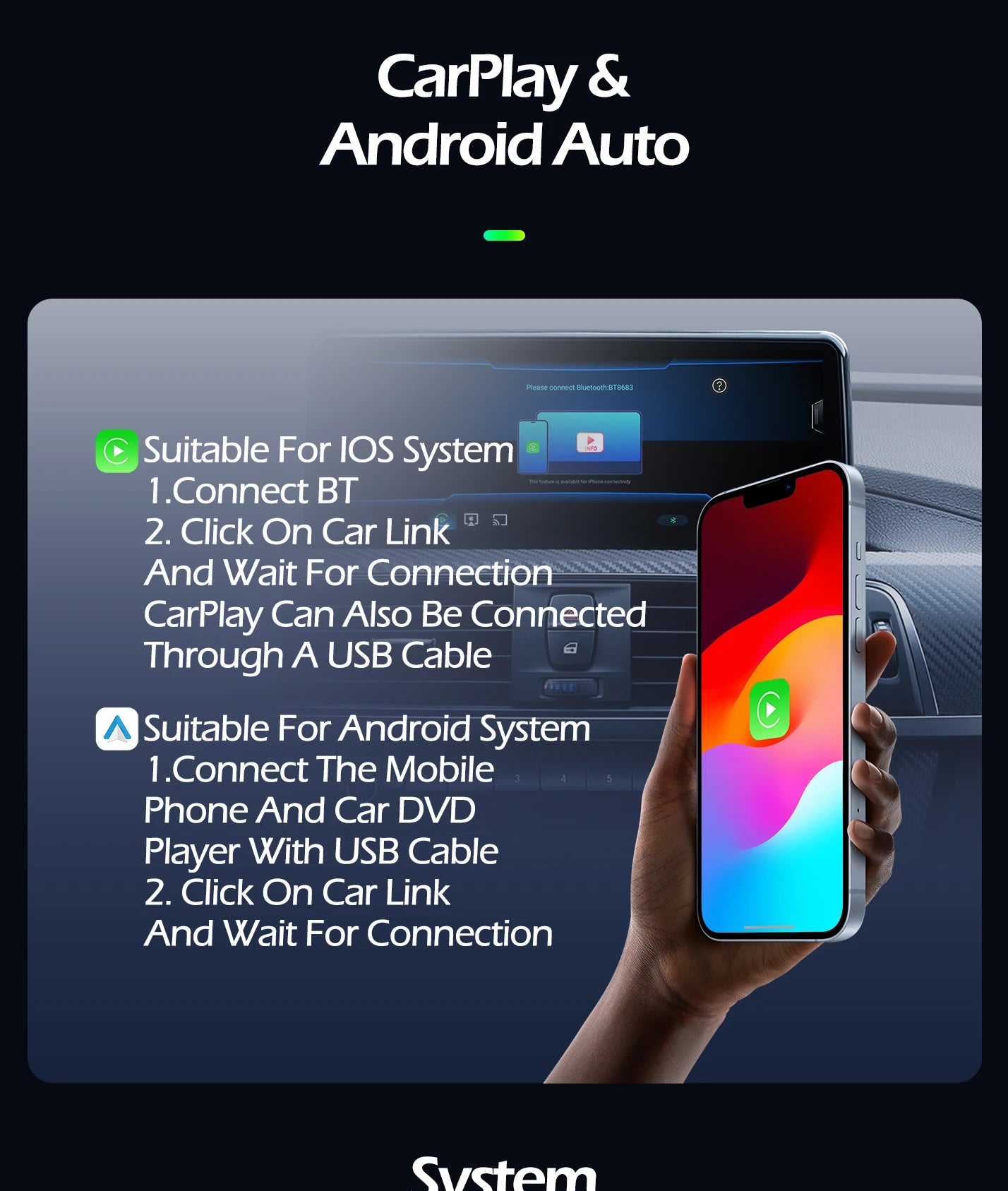 12.3 Inch For Audi A6 A6L A7 2012-2019 Android 14 Touch Screen Car Carplay Stereo Radio Auto Monitors Multimedia GPS Navigation