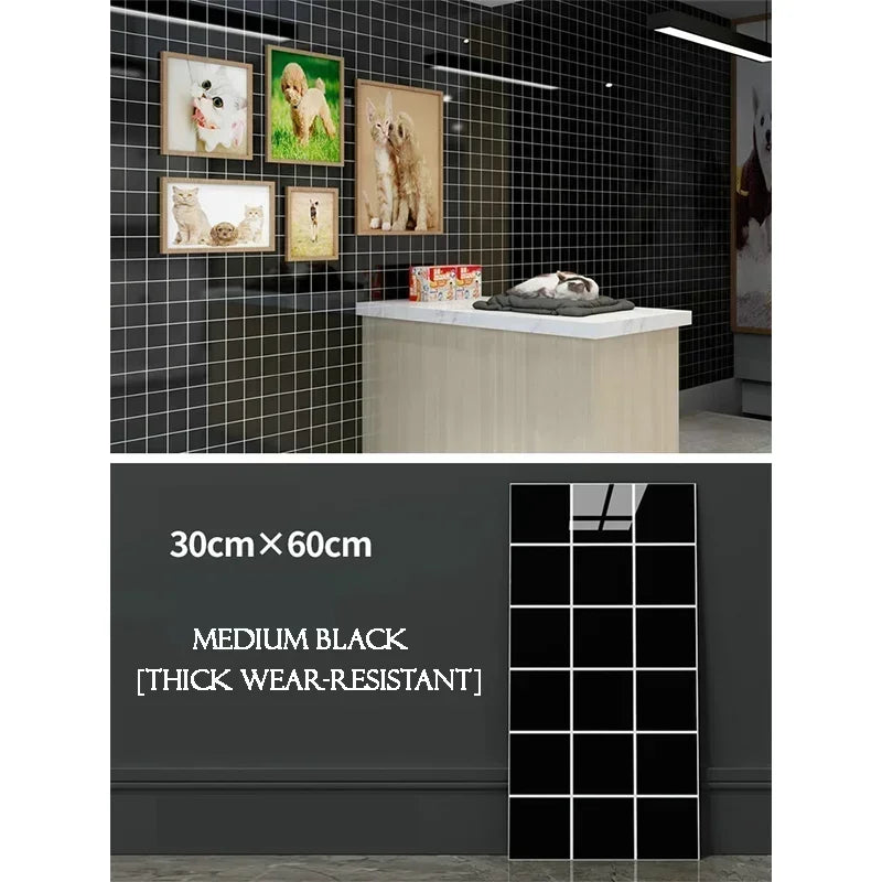 10PCS Marble Imitation Ceramic Tile Wall Sticker PVC Waterproof Oil-proof Moisture-proof Wallpaper Bathroom Kitchen Decoration