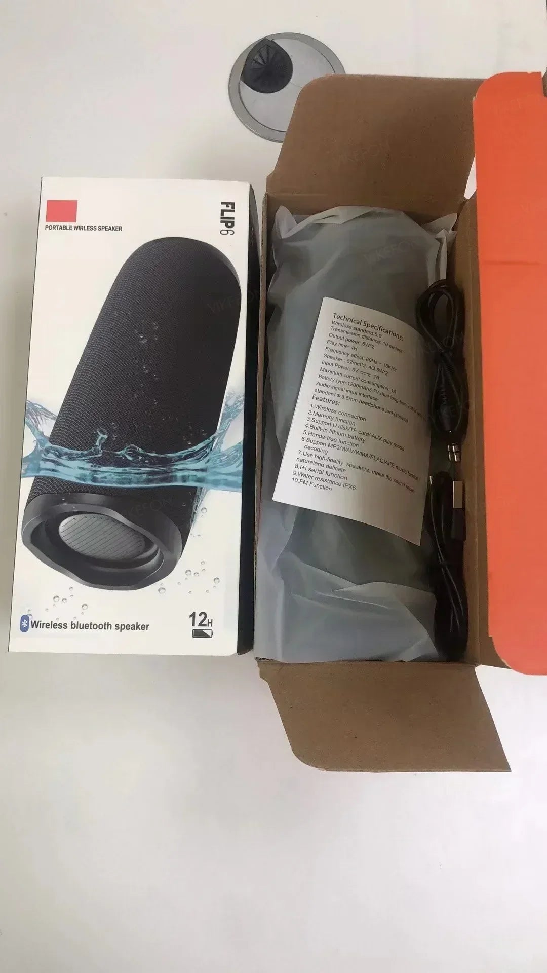 XIKCU Flip6 Bluetooth Audio Multi-FunctionTWS Audio Caixa De Som Outdoor Portable Subwoofer Wireless Home Theater Dual Speaker