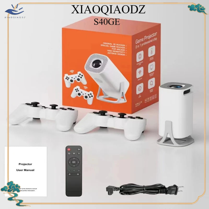 XIAOQIAODZ 4K Mini Portable Projector P30 Game Home Theater LED 8K 1080P Android Smart Video Pocket Wifi BT Cinema HD