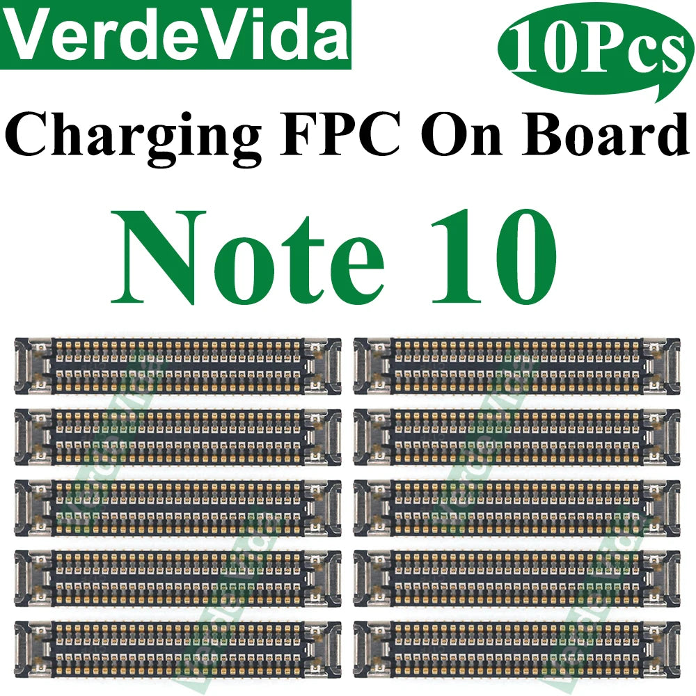 10pcs USB Charging FPC Connector For Samsung S22 S23 S24 Ultra S21 S20 FE S10 Plus Note 10 Charger Plug Motherboard On Board
