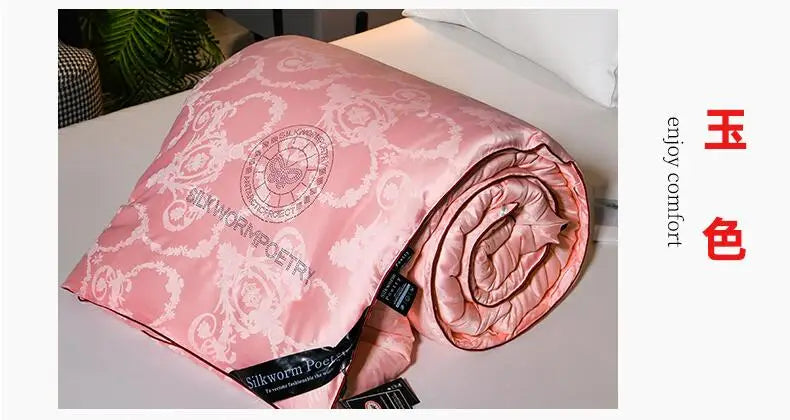 100% Mulberry silk quilt real silk spring autumn quilt thickened winter quilt cool high end warm comforter conditioning blanket