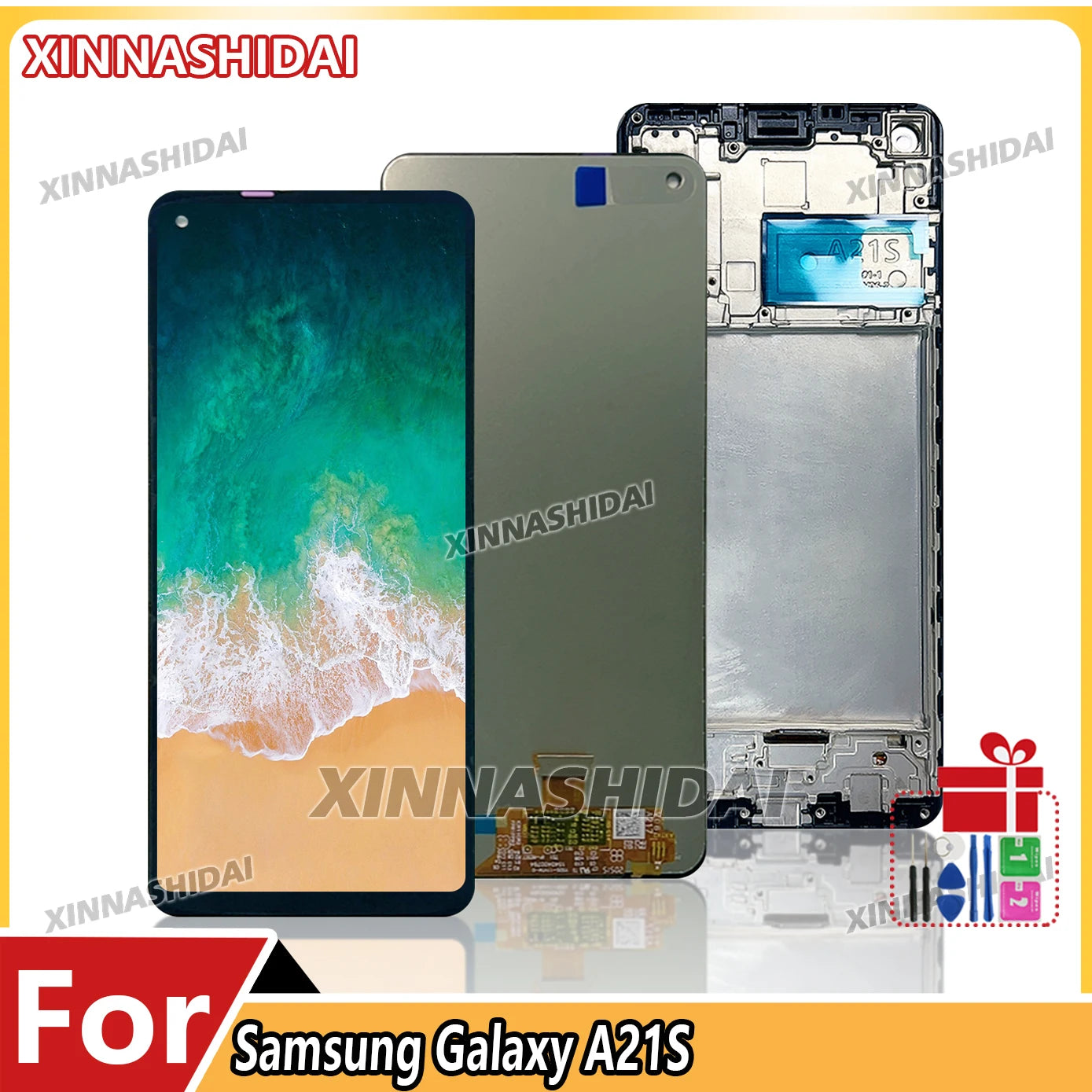 100% tested oled Display for pantalla Samsung Galaxy A21S A217F LCD Display Touch Screen Digitizer Replacementch Screen Panel