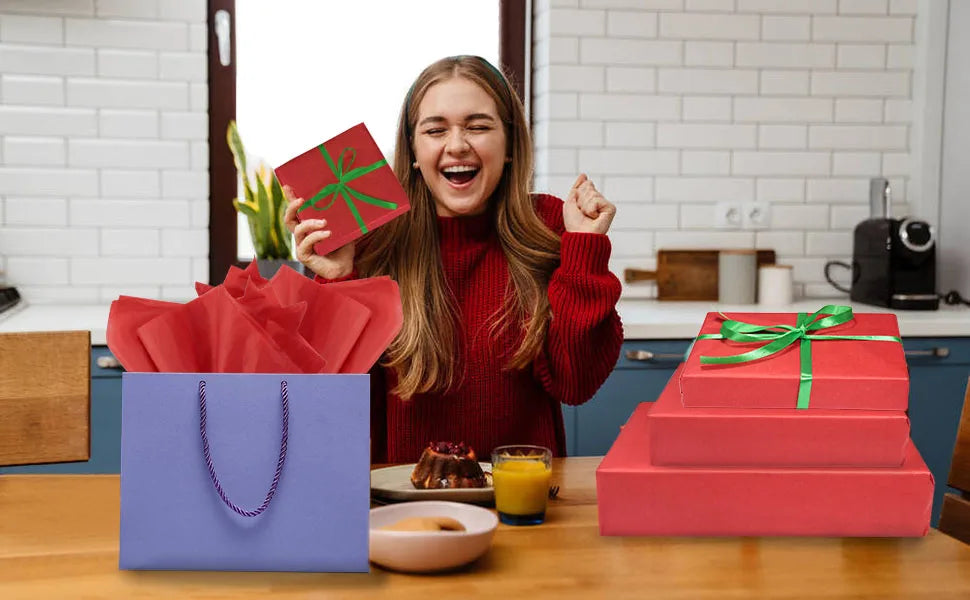 10-100 Sheets Red Tissue Paper 50x66cm Red Wrapping Paper Bulk for Weddings Birthday DIY Project Wrapping Crafts