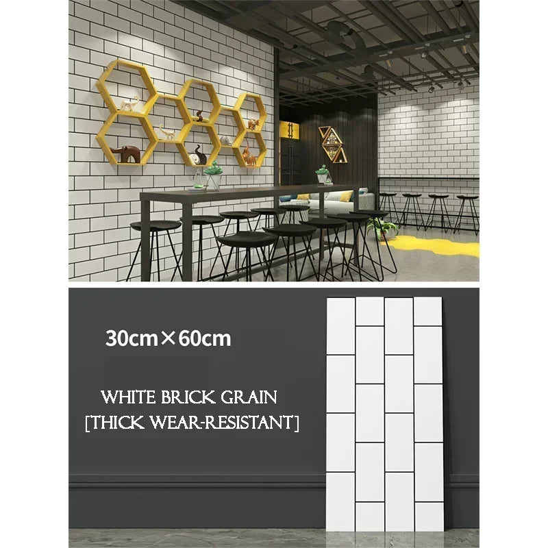 10PCS Marble Imitation Ceramic Tile Wall Sticker PVC Waterproof Oil-proof Moisture-proof Wallpaper Bathroom Kitchen Decoration