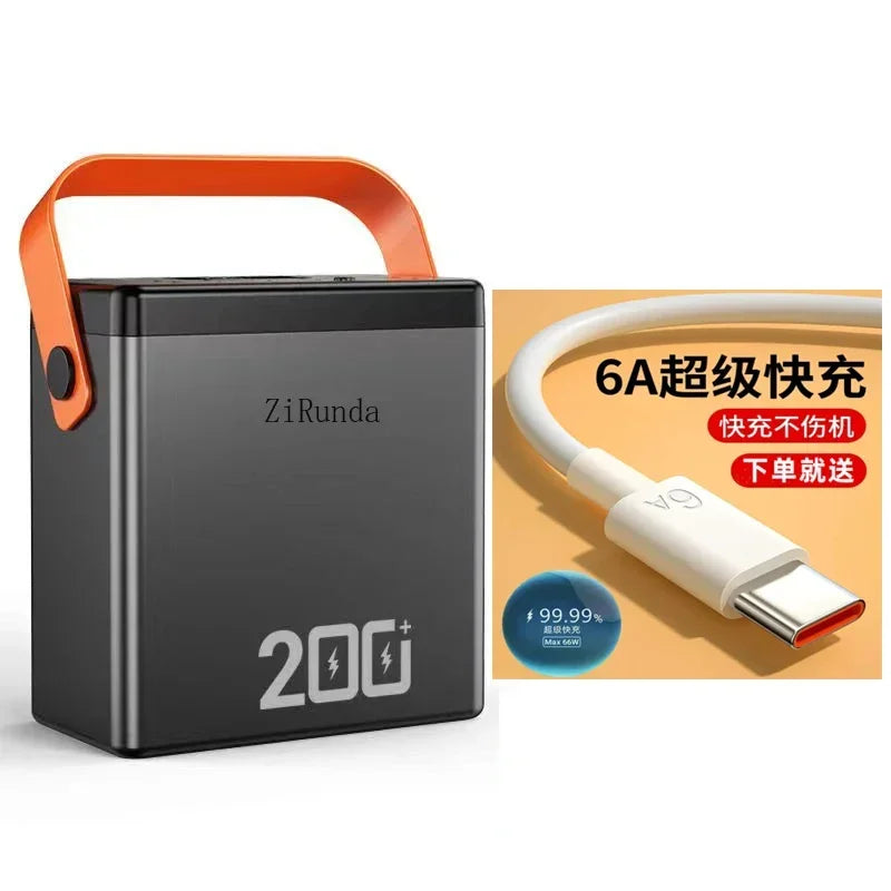 *200,000 mAh outdoor high power mobile power supply 9V mobile phone tablet fast charging large capacity power bank 220V