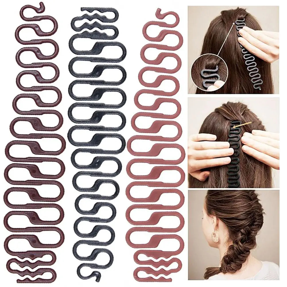 Women Wave Braid Clip Fashion Fishbone Hair Braid Hair Weave Artifact Hair Braider Hair Styling Tool Twist Braid Tool Braiders