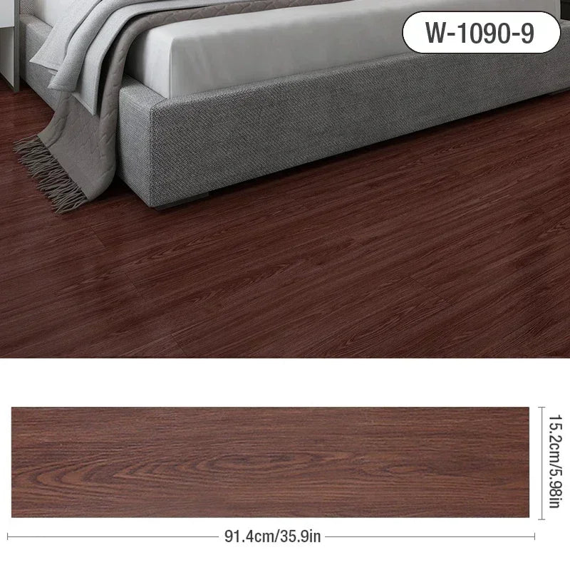 Wood grain floor stickers modern style PVC wall stickers waterproof self-adhesive living room bathroom kitchen home decoration