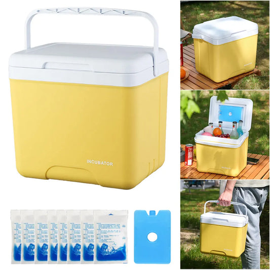 15L Camping Cooler Box Multipurpose Insulated Ice Chest Portable Ice Bucket Outdoor Hard Cooler for Outdoor Use