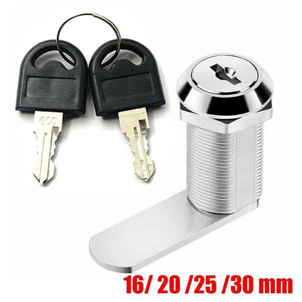 16/20/25/30mm Cam Lock Door Cabinet Mailbox Security Lock Drawer Cupboard Locker With 2 Keys Furniture Hardware
