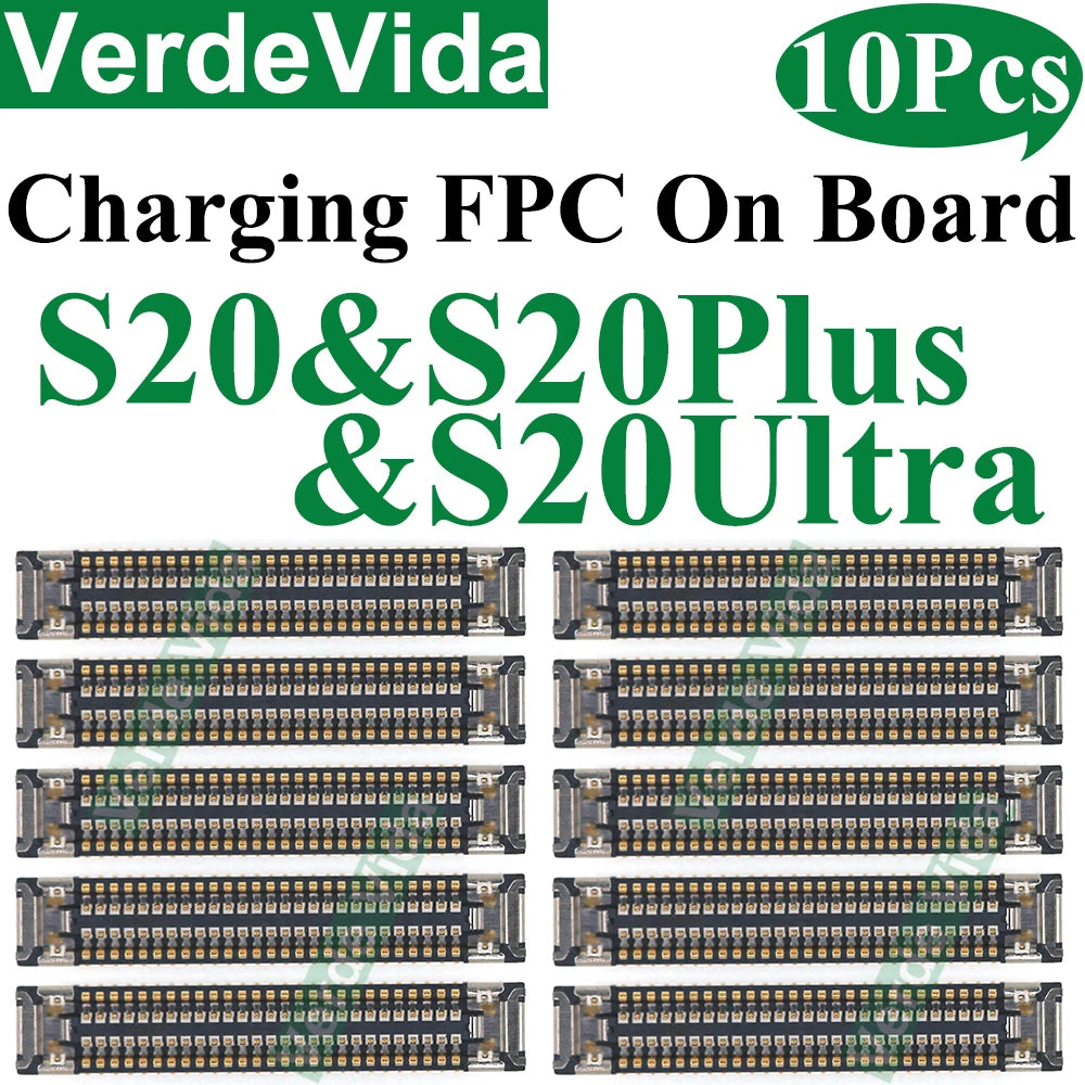 10pcs USB Charging FPC Connector For Samsung S22 S23 S24 Ultra S21 S20 FE S10 Plus Note 10 Charger Plug Motherboard On Board