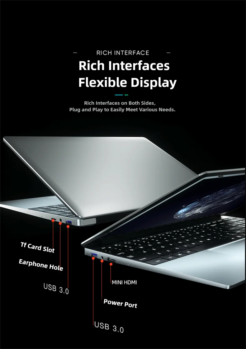 15.6" Intel N5095 Gaming Laptop Portable Notebook computer PC Core i5/i7 16GB DDR4 512GB/1TB IPS Windows 11 Backlit Keyboard