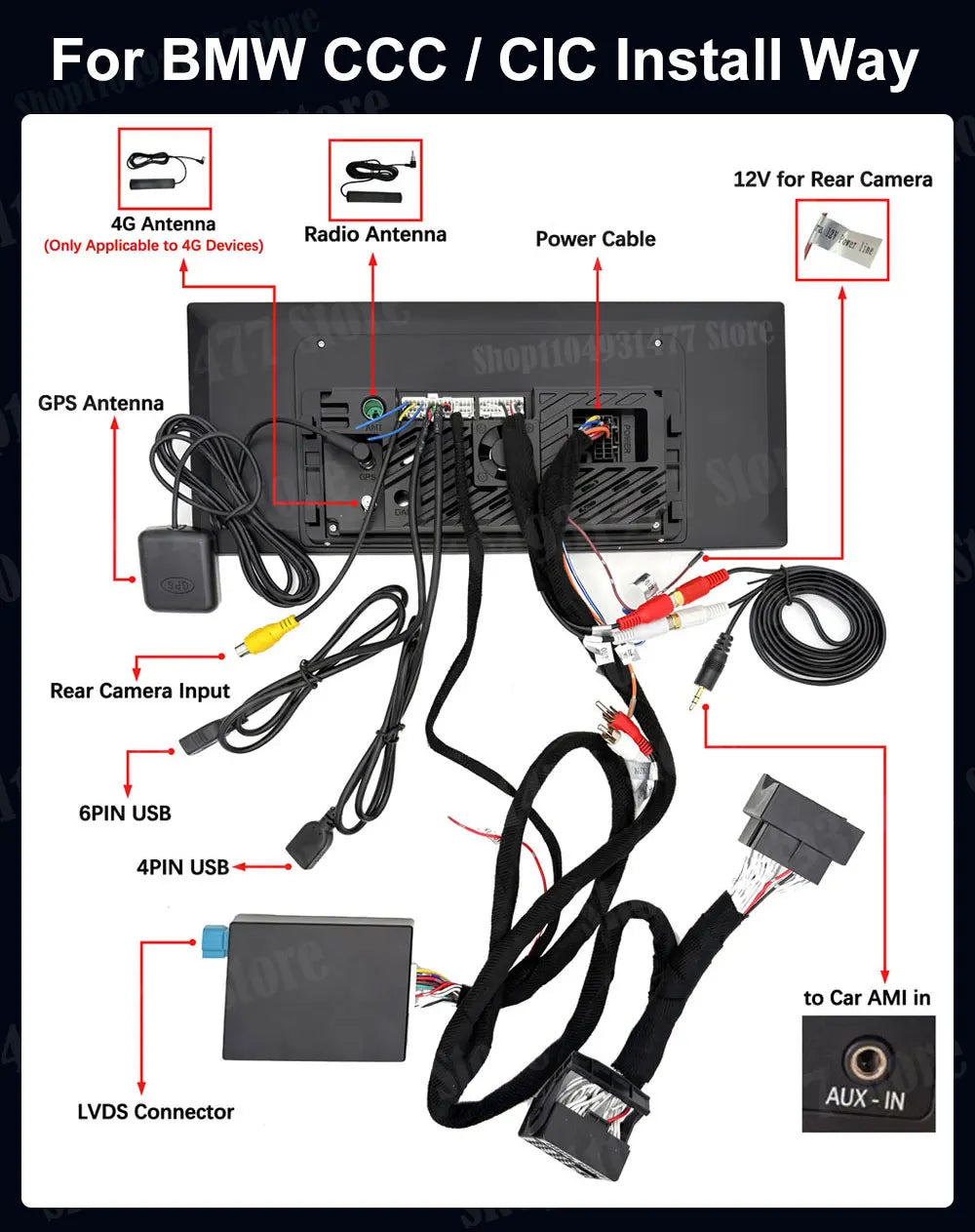 12.3 inch Android 14 GPS DSP BT Carplay Car Radio Multimedia Player for BMW 7 Series 2010 - 2015 CIC NBT System Auto Accessories