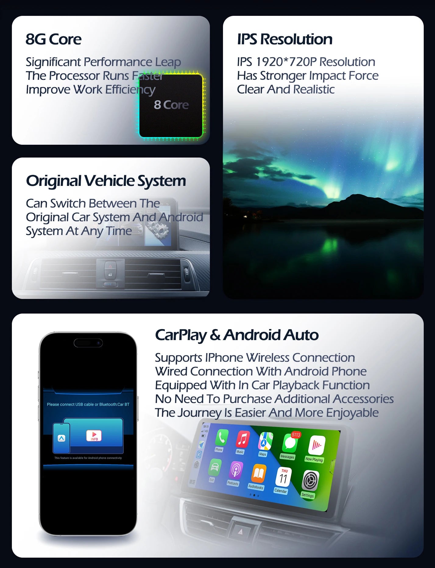 12.3 Inch For Audi A6 A6L A7 2012-2019 Android 14 Touch Screen Car Carplay Stereo Radio Auto Monitors Multimedia GPS Navigation