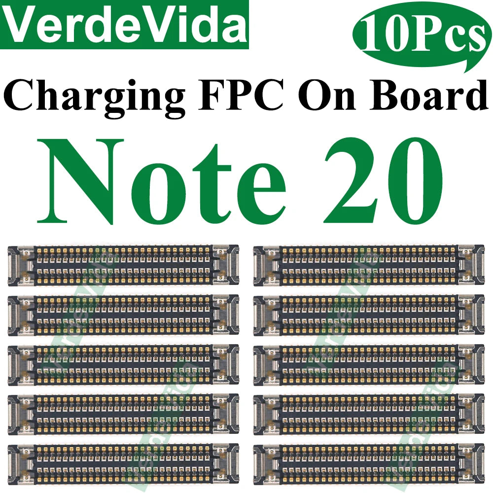 10pcs USB Charging FPC Connector For Samsung S22 S23 S24 Ultra S21 S20 FE S10 Plus Note 10 Charger Plug Motherboard On Board