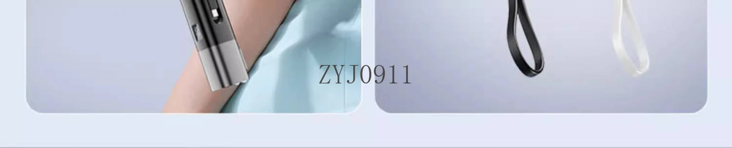 *Plug, power bank, its own cable, three-in-one can be put on the plane, ultra-thin, compact and portable mobile power supply.