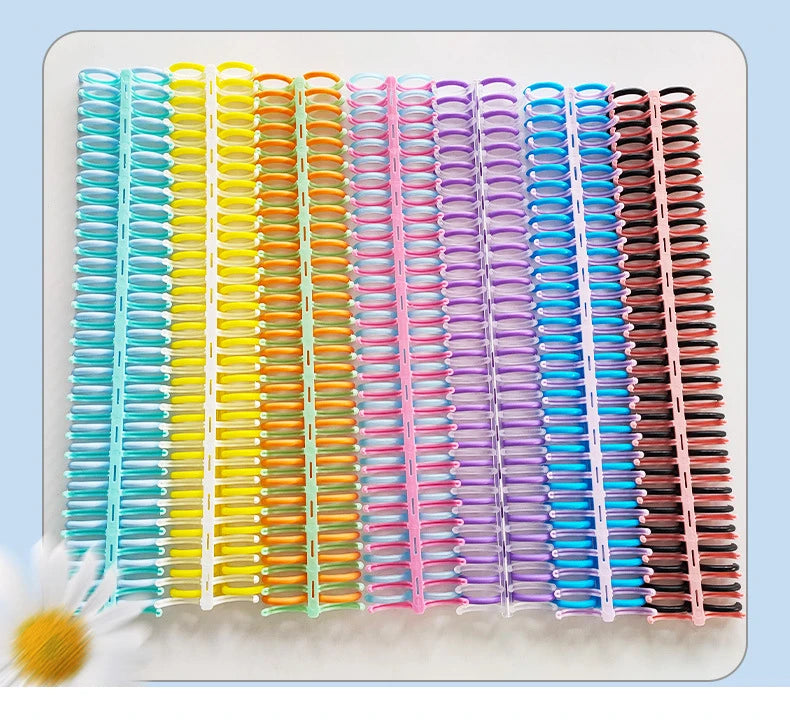 19mm 30 Ring A4 Binders Plastic B5 Binding Buckle Ring Notebook Clip Detachable Plastic Loose-leaf Binder Rings Notebook Binding