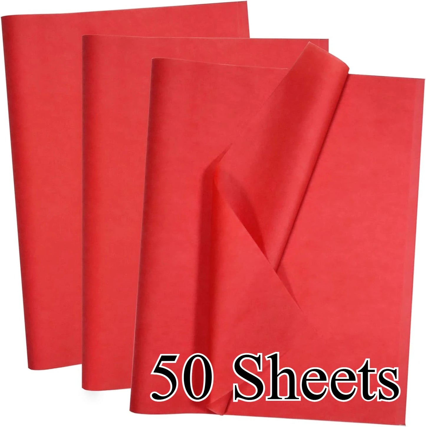 10-100 Sheets Red Tissue Paper 50x66cm Red Wrapping Paper Bulk for Weddings Birthday DIY Project Wrapping Crafts