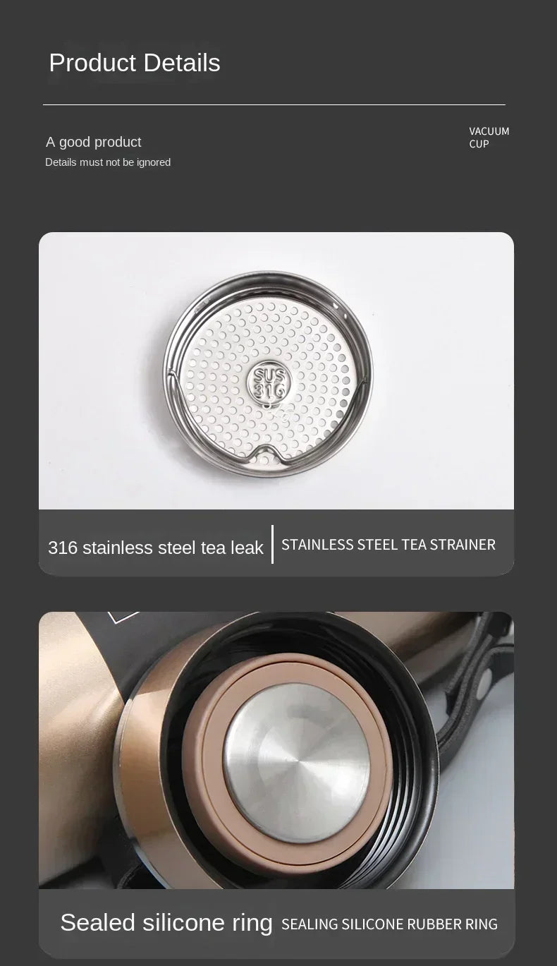 1L Thermal Water Bottle Keep Cold and Hot Water Bottle Thermos for Coffee Tea Water Vacuum Flasks Stainless Steel Thermos Bottle