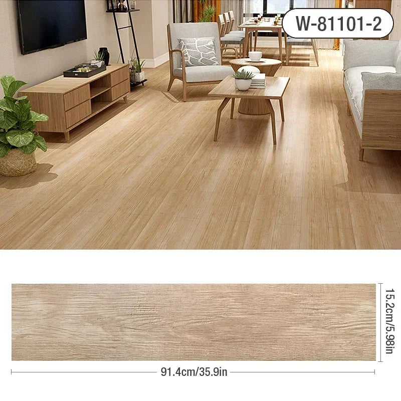 Wood grain floor stickers modern style PVC wall stickers waterproof self-adhesive living room bathroom kitchen home decoration