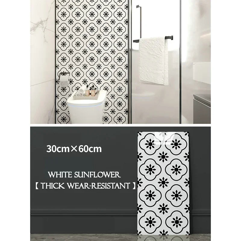 10PCS Marble Imitation Ceramic Tile Wall Sticker PVC Waterproof Oil-proof Moisture-proof Wallpaper Bathroom Kitchen Decoration