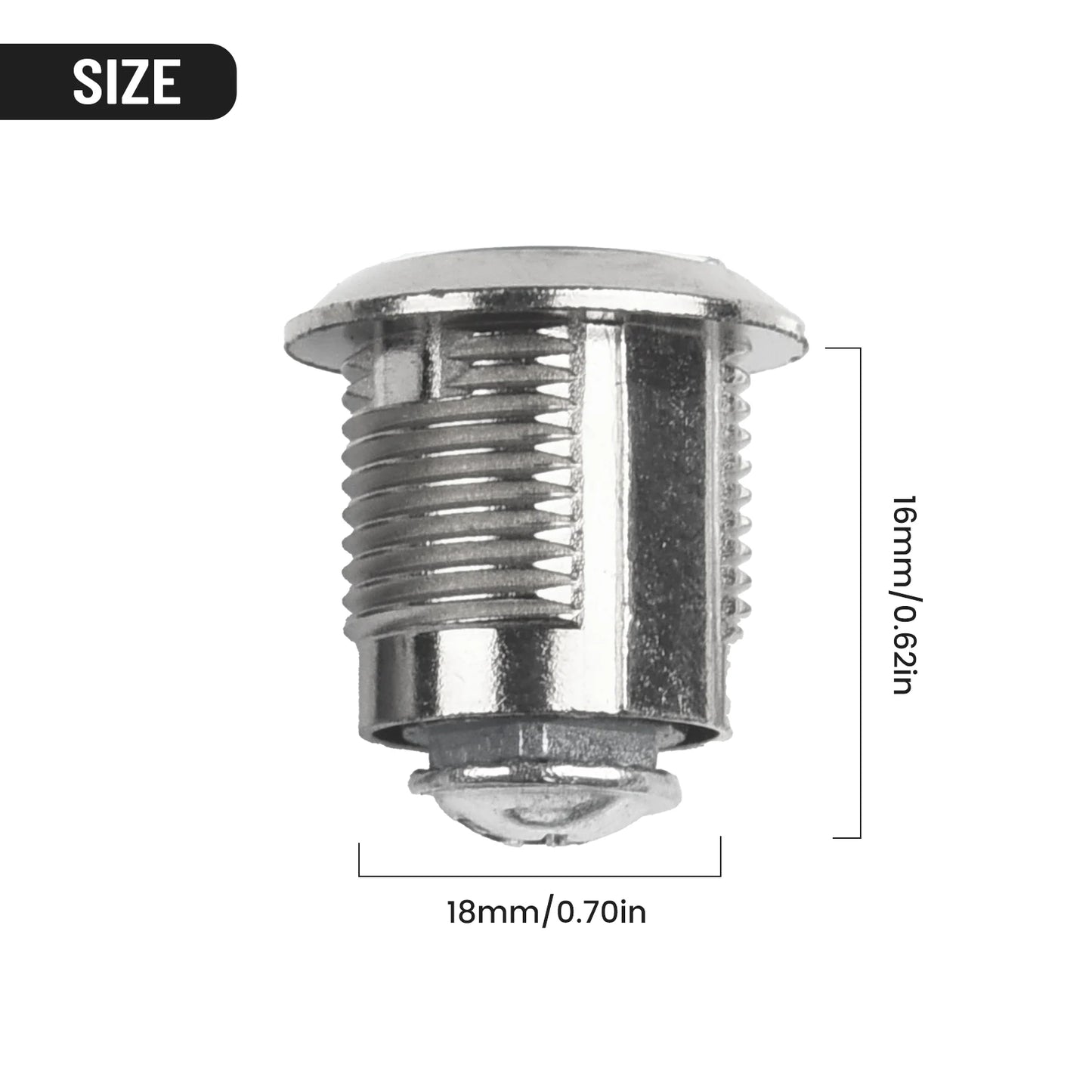 16/20/25/30mm Cam Lock Door Cabinet Mailbox Security Lock Drawer Cupboard Locker With 2 Keys Furniture Hardware