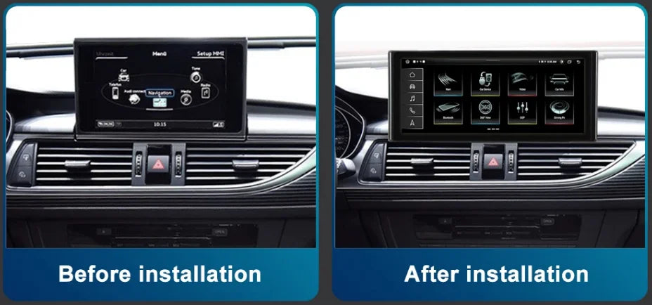 12.3 Inch For Audi A6 A6L A7 2012-2019 Android 14 Touch Screen Car Carplay Stereo Radio Auto Monitors Multimedia GPS Navigation