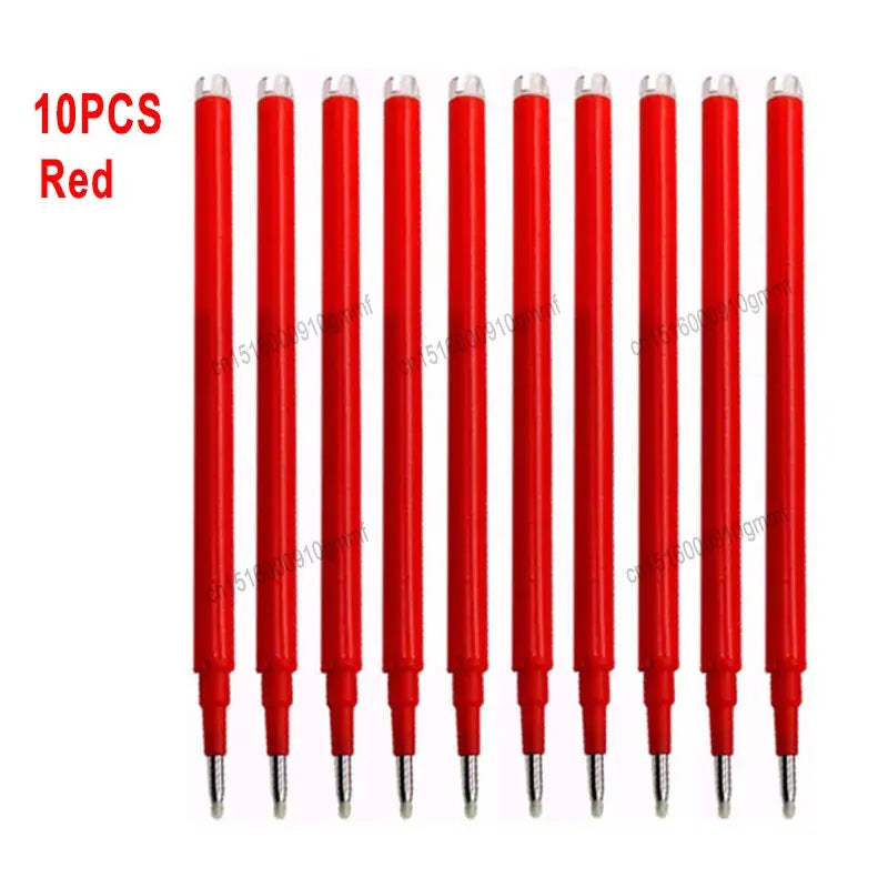 0.7mm 0.5mm Tip Retractable Erasable Gel Pen Refill Large Capacity 8 Color Ink Cartridge Rods Washable Handle Writing Stationery