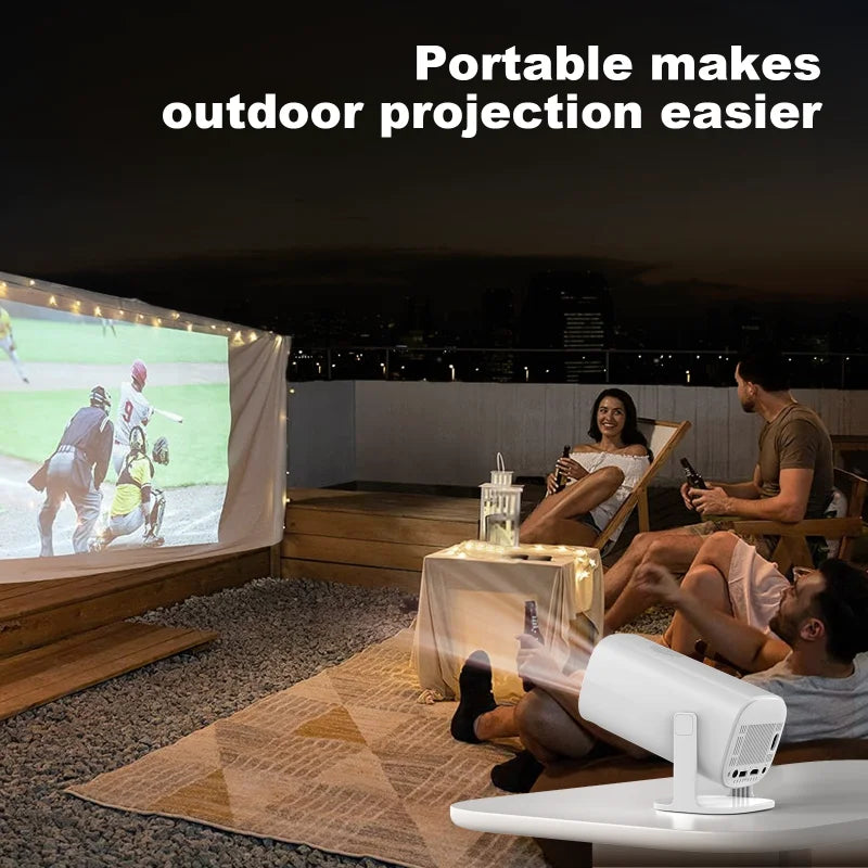 XIAOQIAODZ 4K Mini Portable Projector P30 Game Home Theater LED 8K 1080P Android Smart Video Pocket Wifi BT Cinema HD