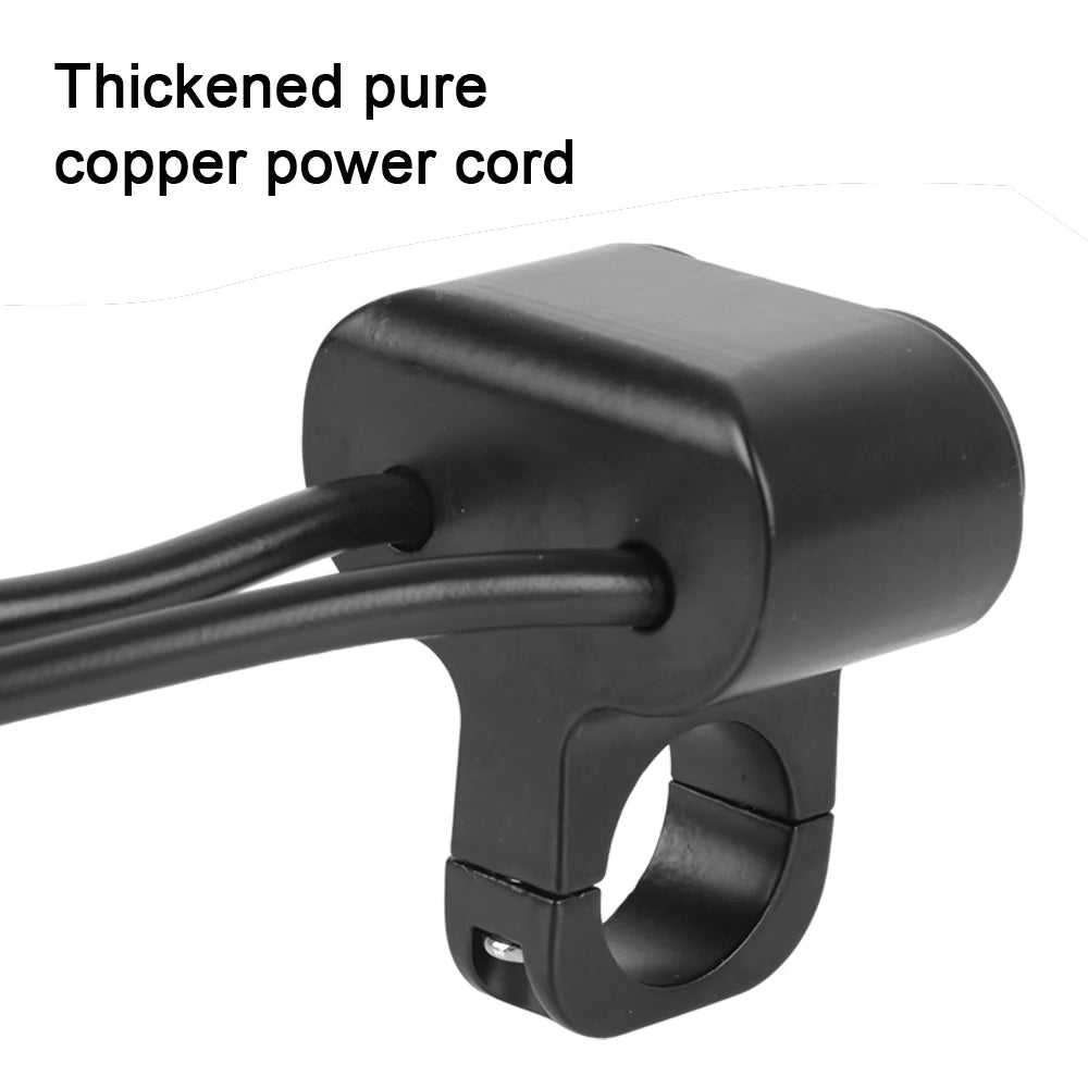 12V Headlight Switch 7/8in  22mm Dual Button Control Motorcycle Handlebar