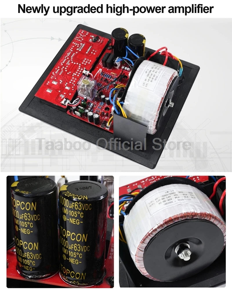 10/12 Inch Super Subwoofer High Power Speaker Active HiFi Wooden Subwoofer High Fidelity Home Theater Audio Amplifier Speaker
