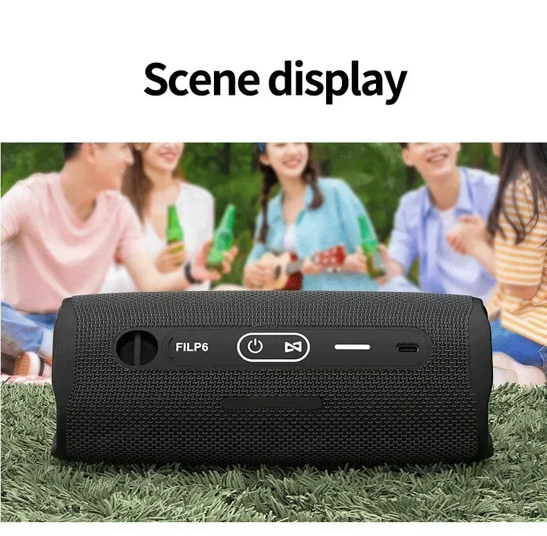 XIKCU Flip6 Bluetooth Audio Multi-FunctionTWS Audio Caixa De Som Outdoor Portable Subwoofer Wireless Home Theater Dual Speaker