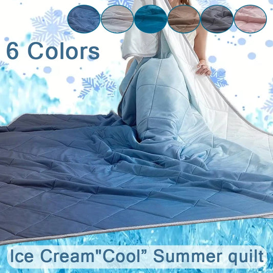 1PC High Quality Pure Color  Cooling Blankets  Lightweight, Breathable Summer Quilt with Double Side Cold Cooling Fabric 여름이불